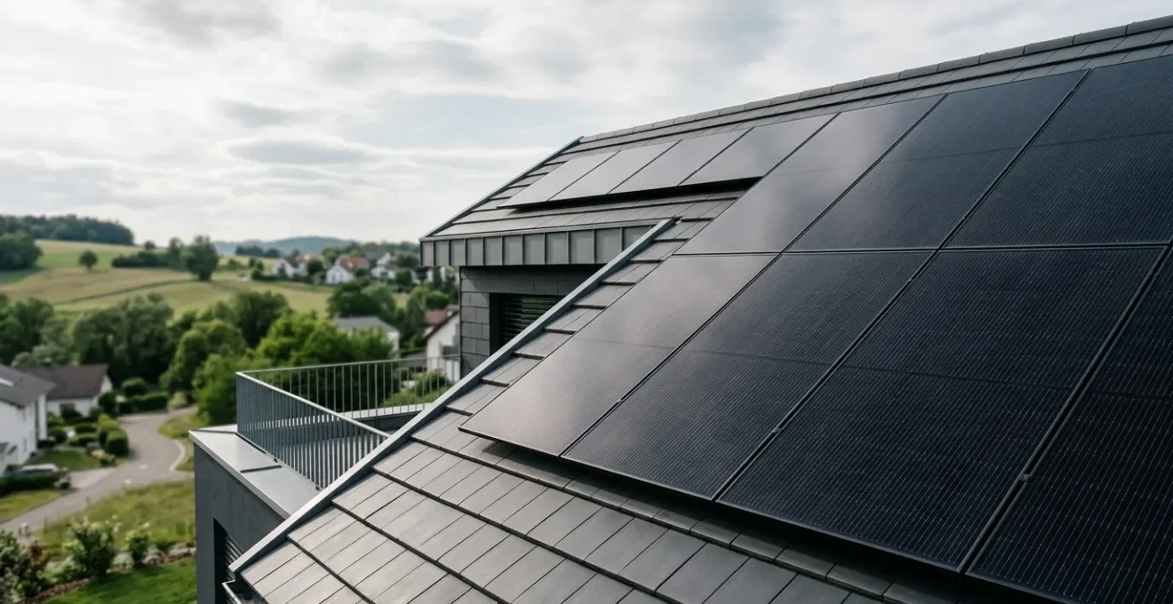 Installation de panneaux solaires photovoltaïques sur toiture résidentielle pour autoconsommation énergétique
