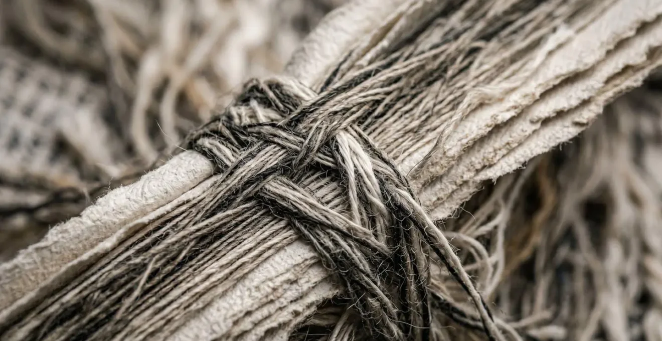 Détails macro de textures contractuelles et matériaux évoquant l'engagement et la précision