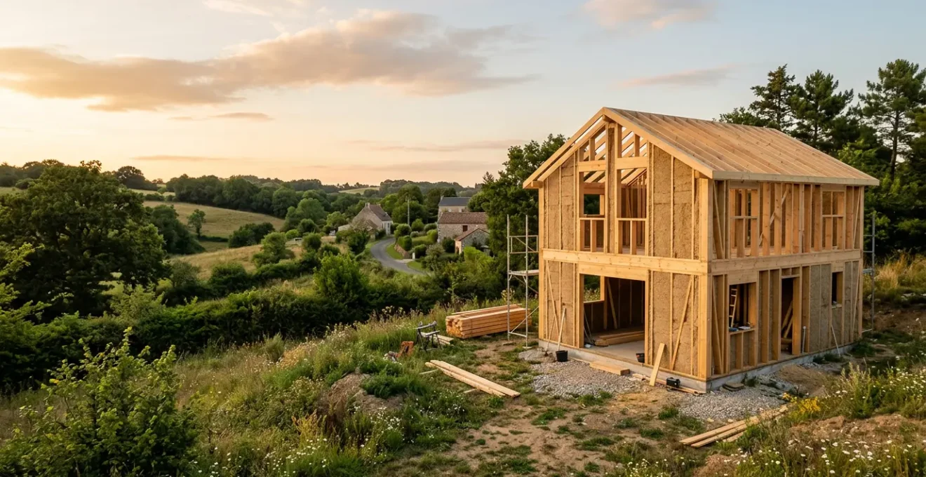 Construction de maison neuve moderne et écologique selon la réglementation environnementale RE2020