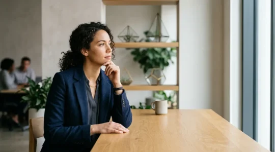 Professionnel analysant des options énergétiques pour son entreprise dans un environnement contemporain