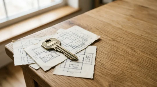 Scène éditoriale représentant le financement de la rénovation énergétique avec l'Éco-Prêt à Taux Zéro