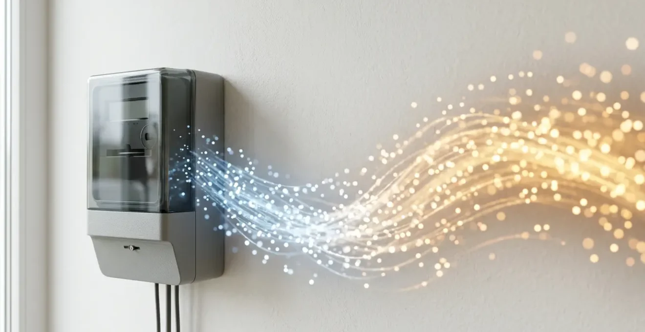 Illustration conceptuelle du passage de l'énergie finale à l'énergie primaire pour l'électricité dans le cadre du DPE français