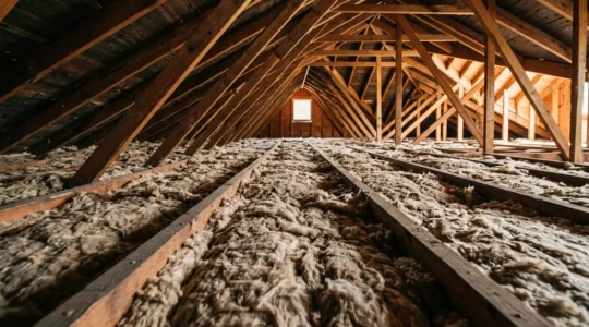 Isolation de combles perdus avec matériau biosourcé protégeant contre la chaleur estivale