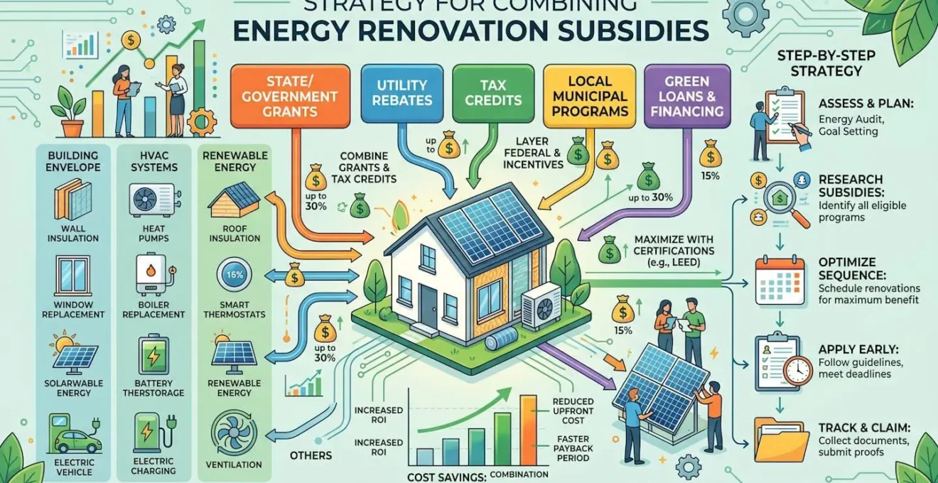 Représentation visuelle de la stratégie de cumul des aides à la rénovation énergétique